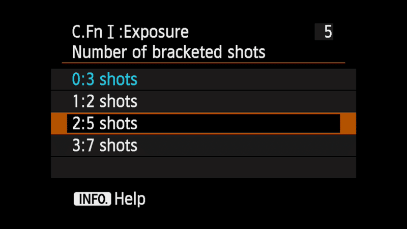 Canon 6D Multiple Bracket Shot