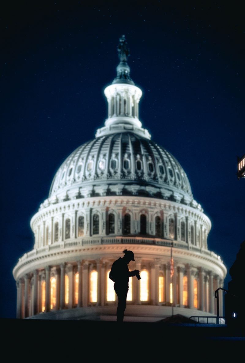 Us Capitol Silhouette