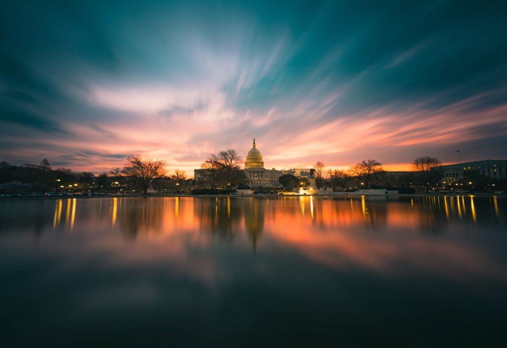 United States Capitol Sunrise Long Exposure