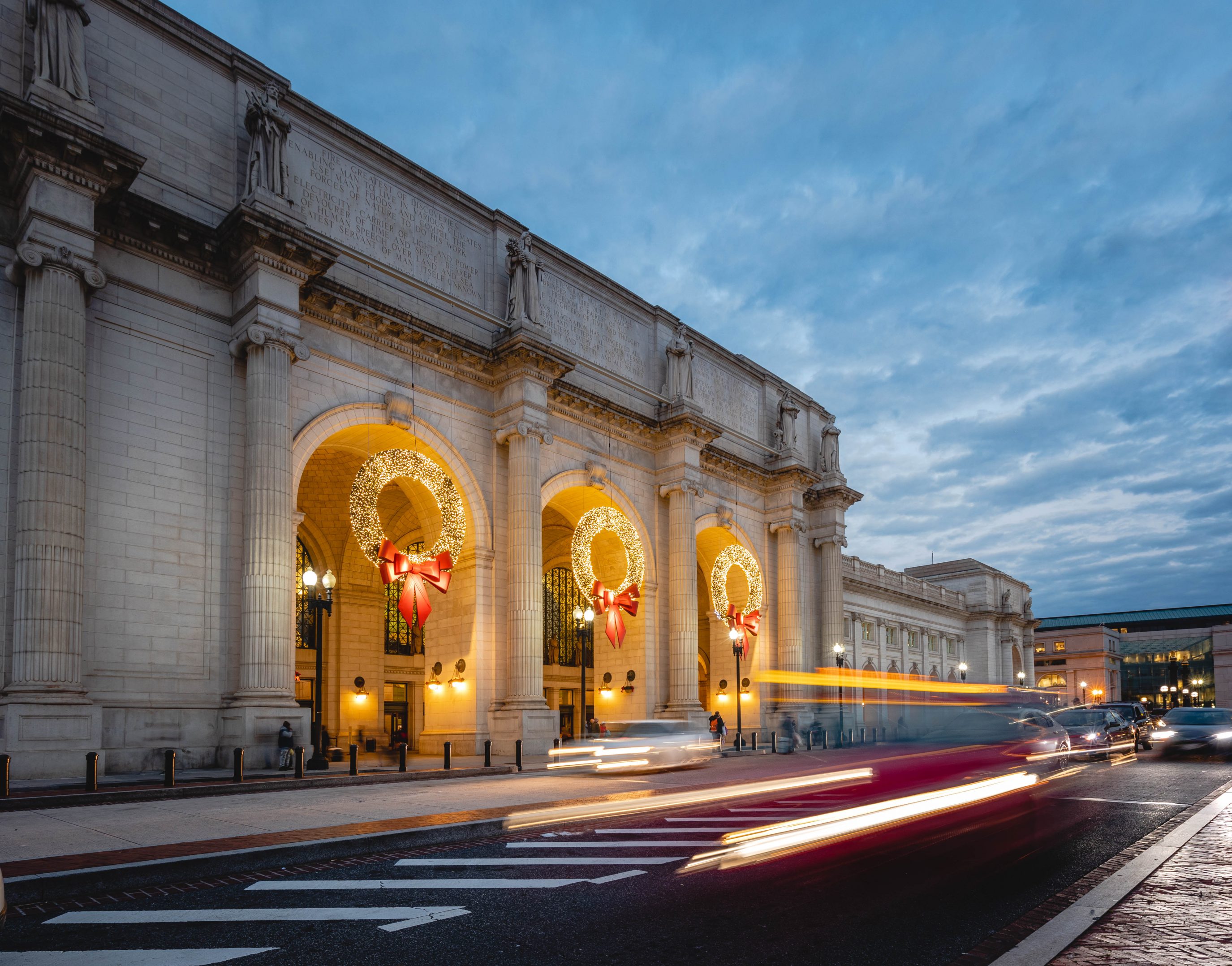 Holiday Wreaths at Union Station in DC