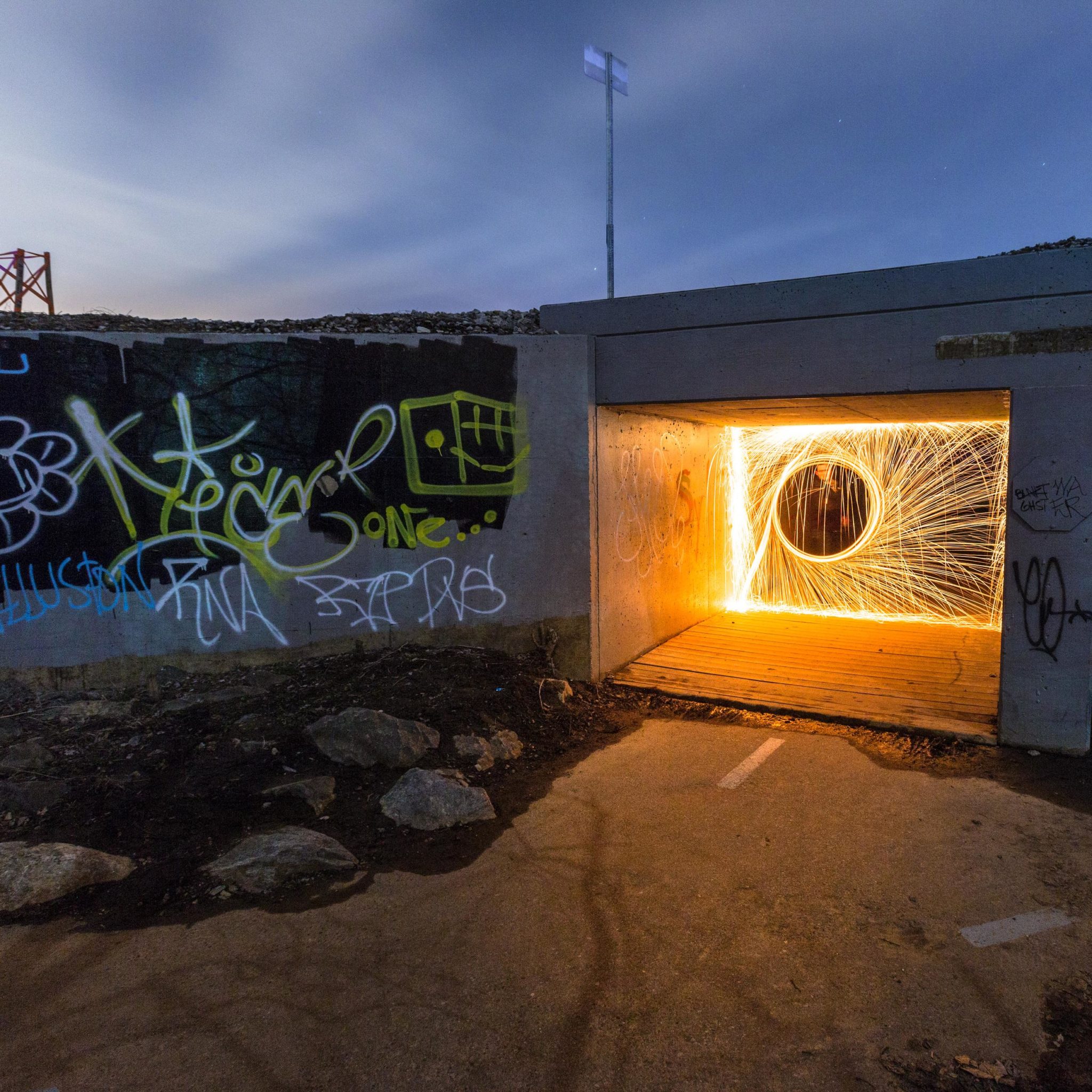 Steel Wool Spinning Graffiti