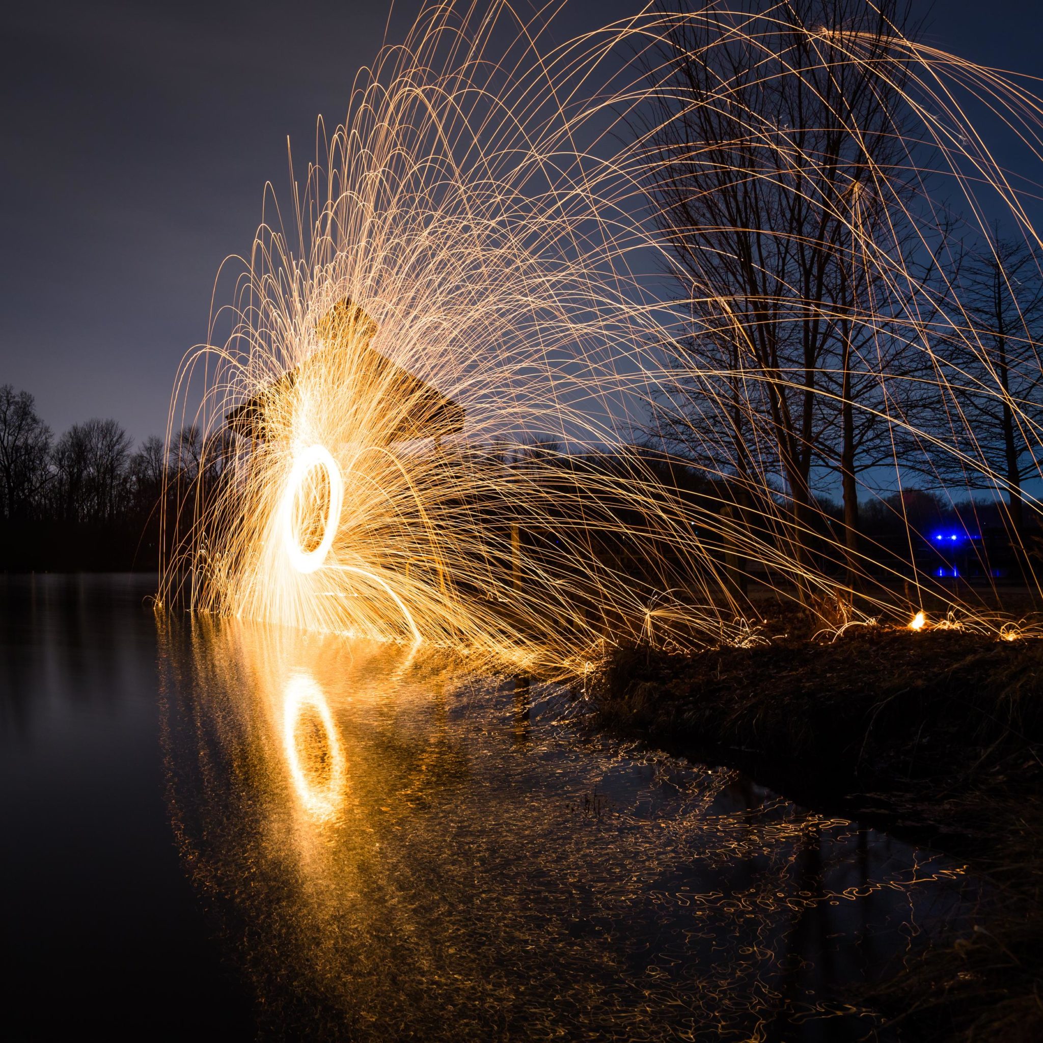 Steel Wool Spinning Reflection