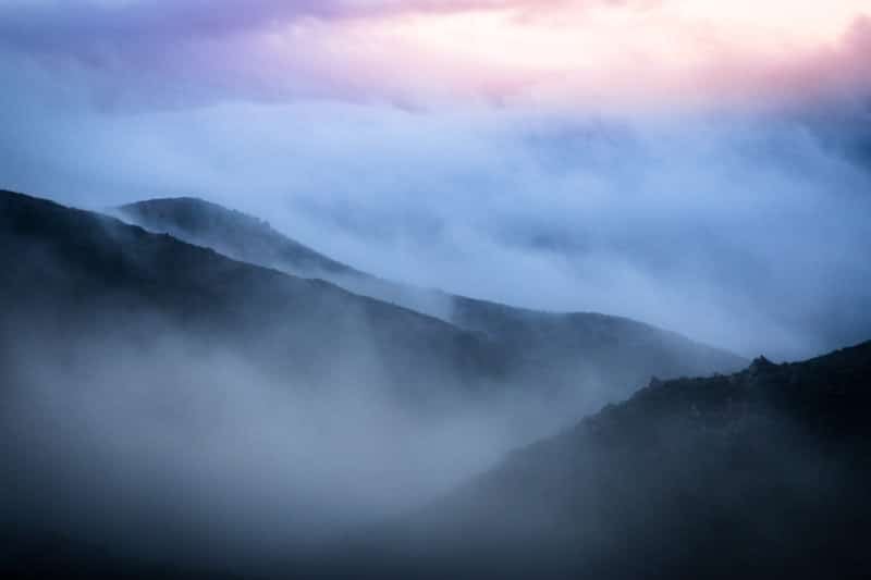 Foggy Mountains in California