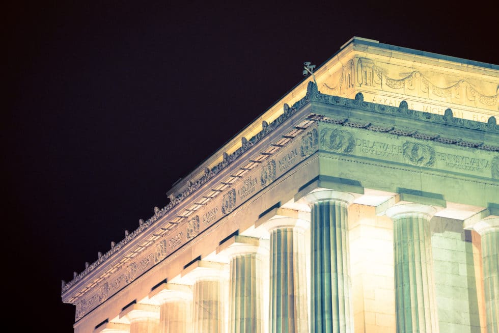 Lincoln Memorial Roof at Night [Photo]