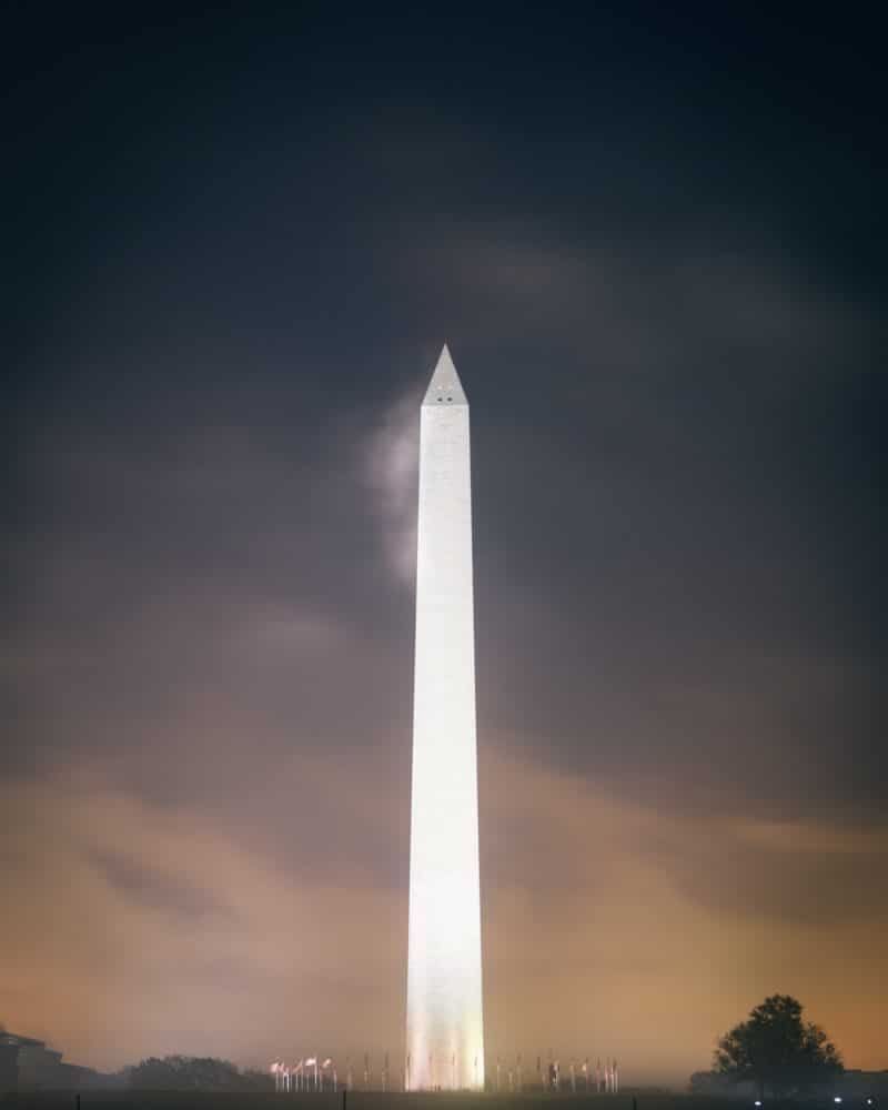 Foggy Washington Monument
