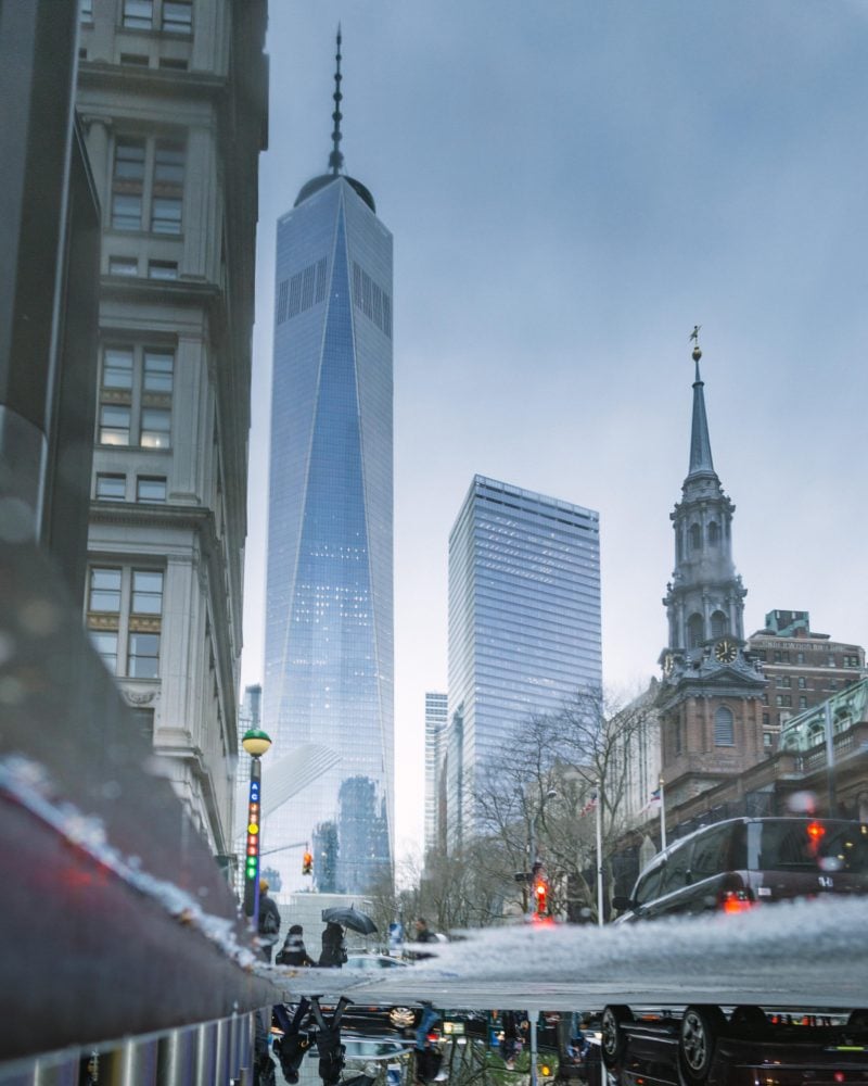 One World Trade Puddle Reflection