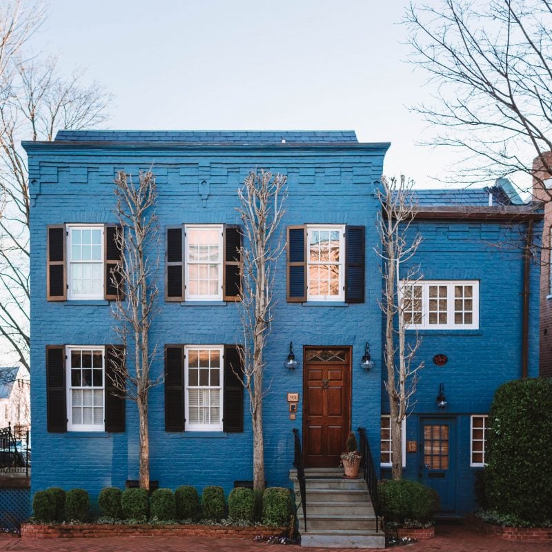 DC Georgetown Row House Blue