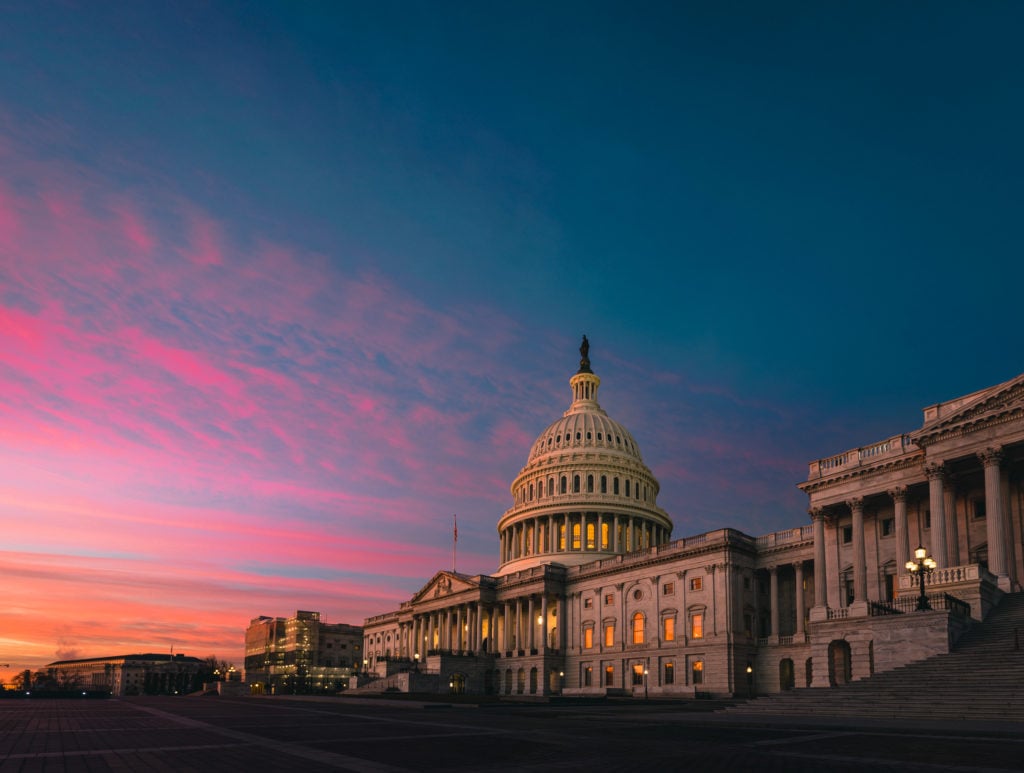 The United States Capitol at Sunrise