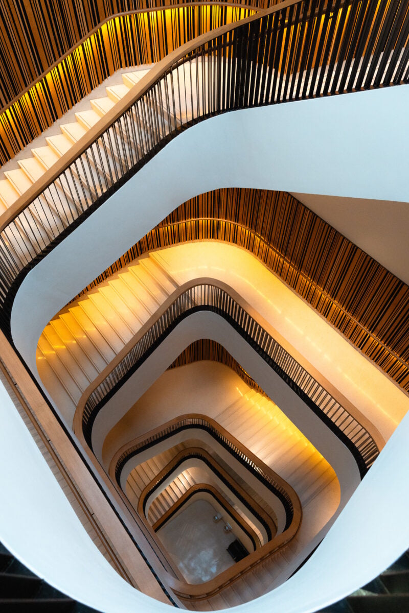 Stairway at the MLK Jr Library near Chinatown in DC