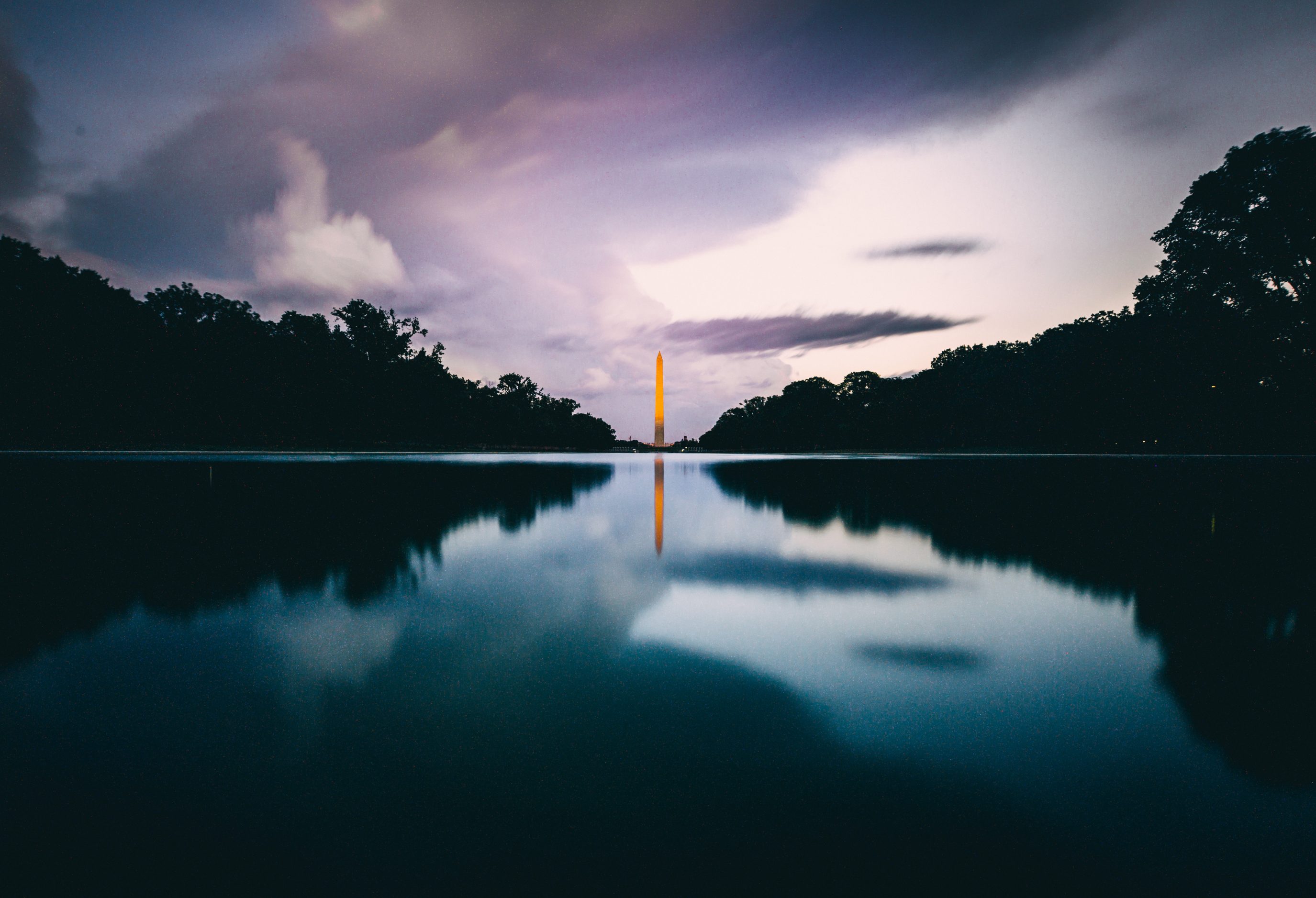 Washington Monument Moody Night