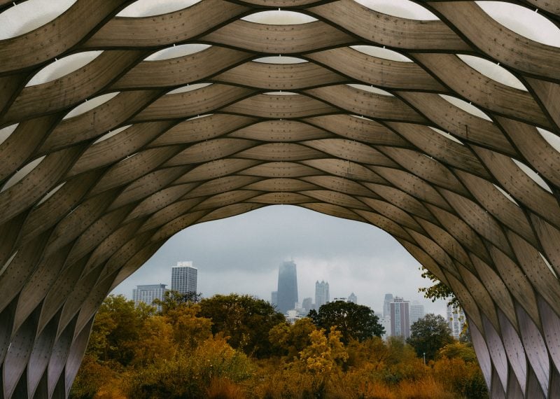 Wooden Pavilion at South Pond