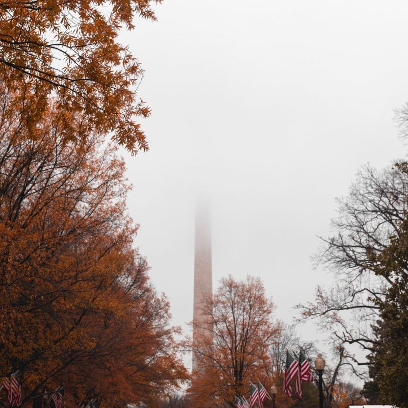 Foggy Washington Monument