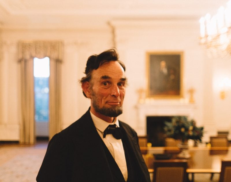 Abe Lincoln reenactor at the White House