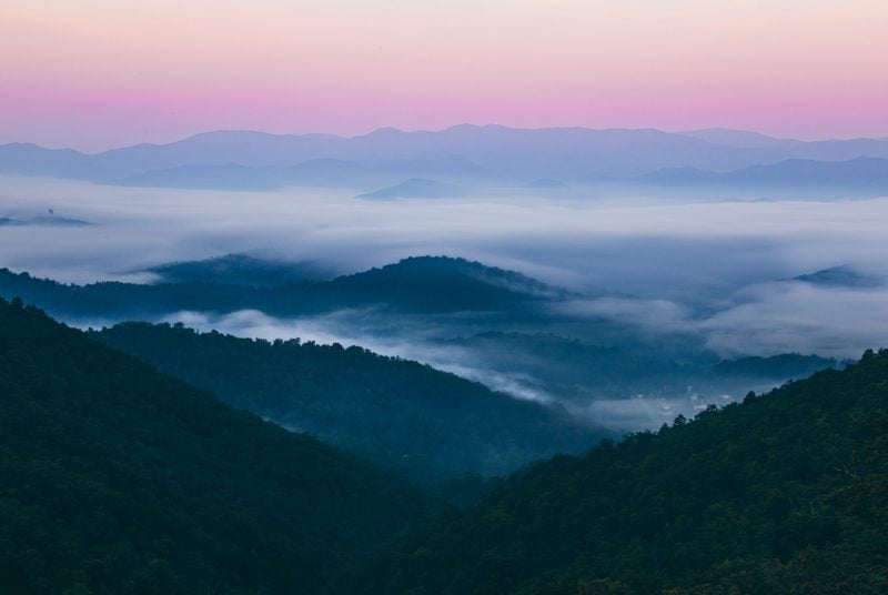 Great Smoky Mountain Range Sunrise