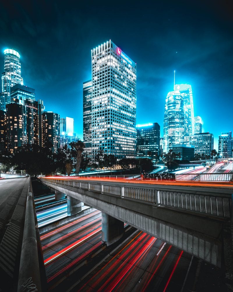 Downtown La Light Trails