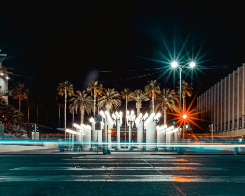 Lacma Urban Light Long Exposure