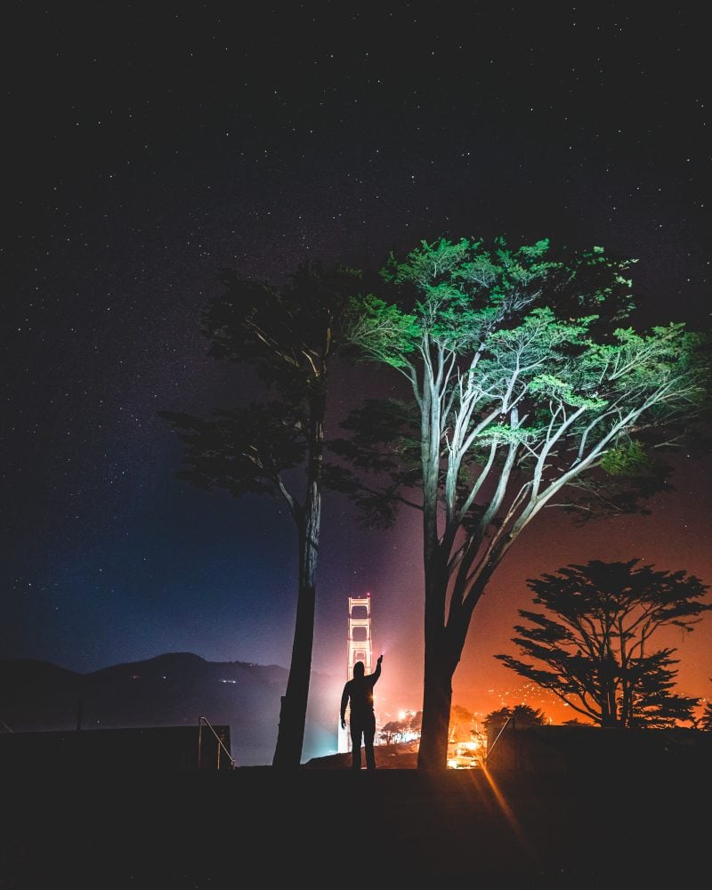 Golden Gate Bridge Overlook Night Flashlight