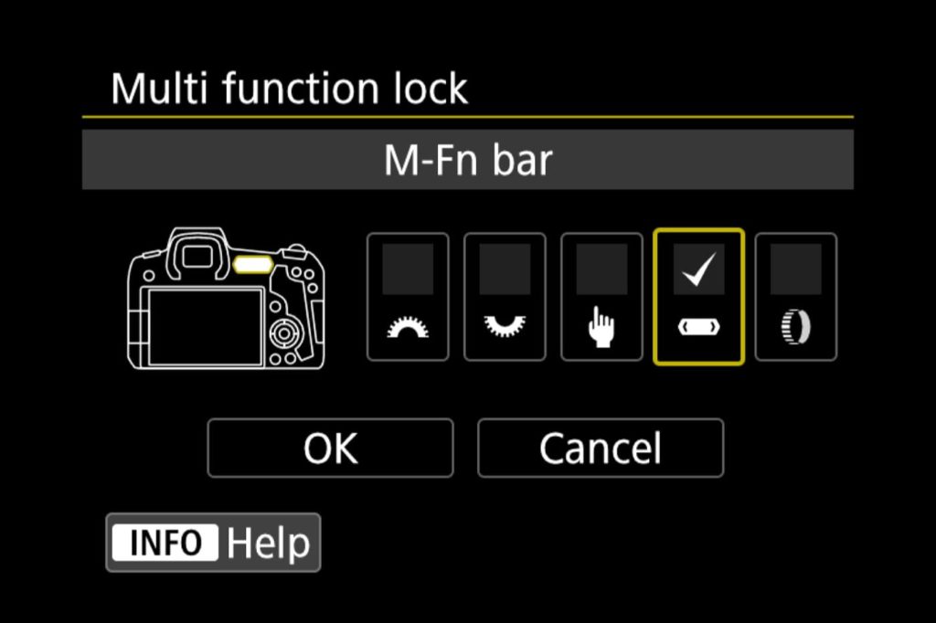 Canon Eos R Menu Multi Function Lock