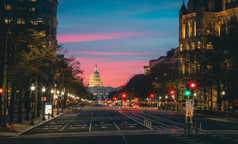 Sunrise in Washington DC