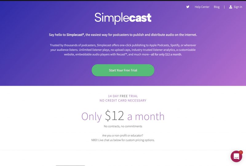Simplecast Homepage