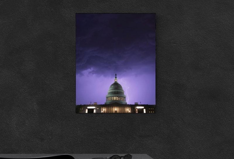 Capitol Lightning Print