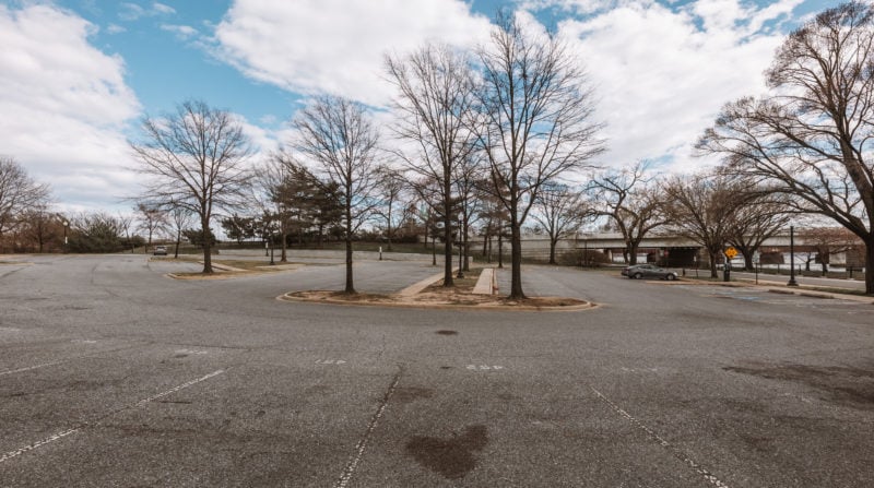 Lot A parking lot by the Tidal Basin