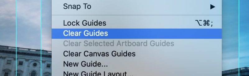 Clearing guides in Photoshop
