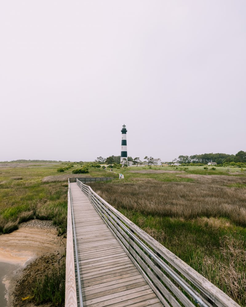 Wooden walk way at Bodie Island Lighthouse