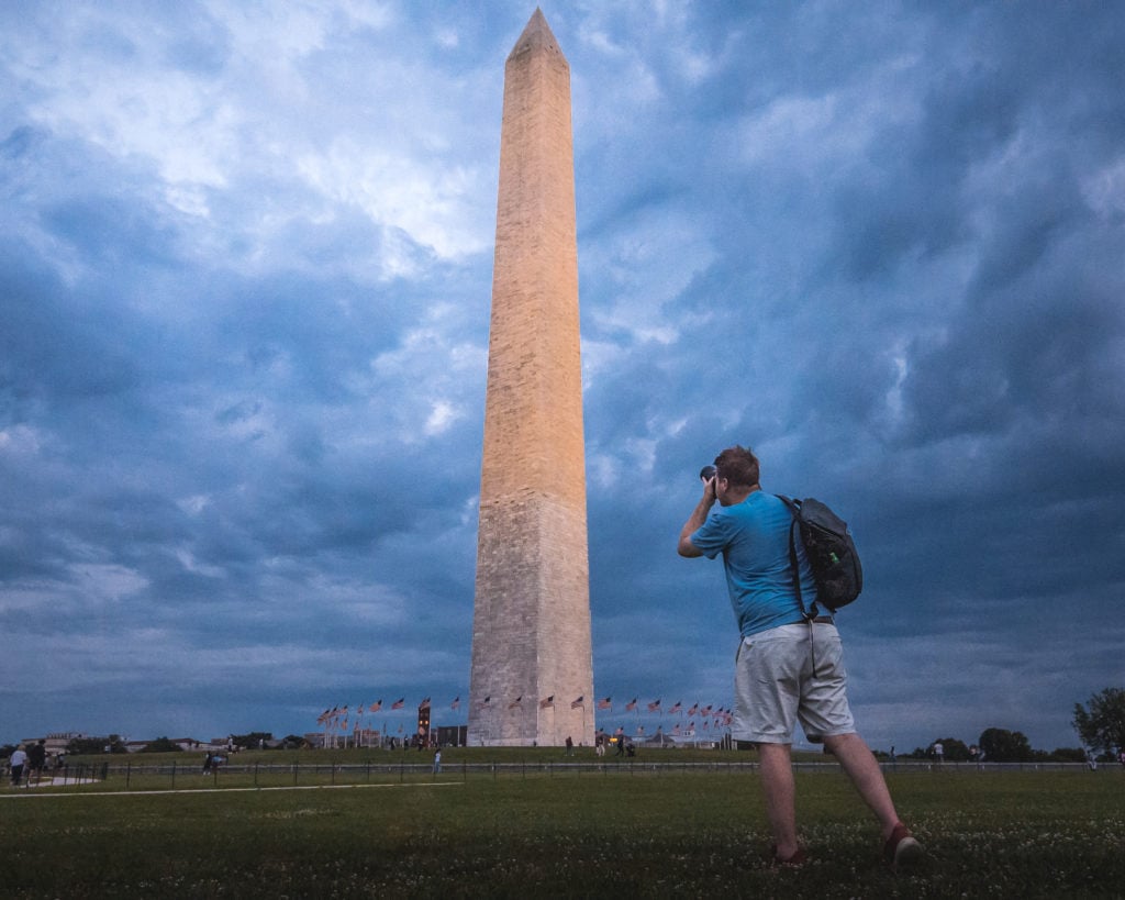Andy Feliciotti at the Washington Monument