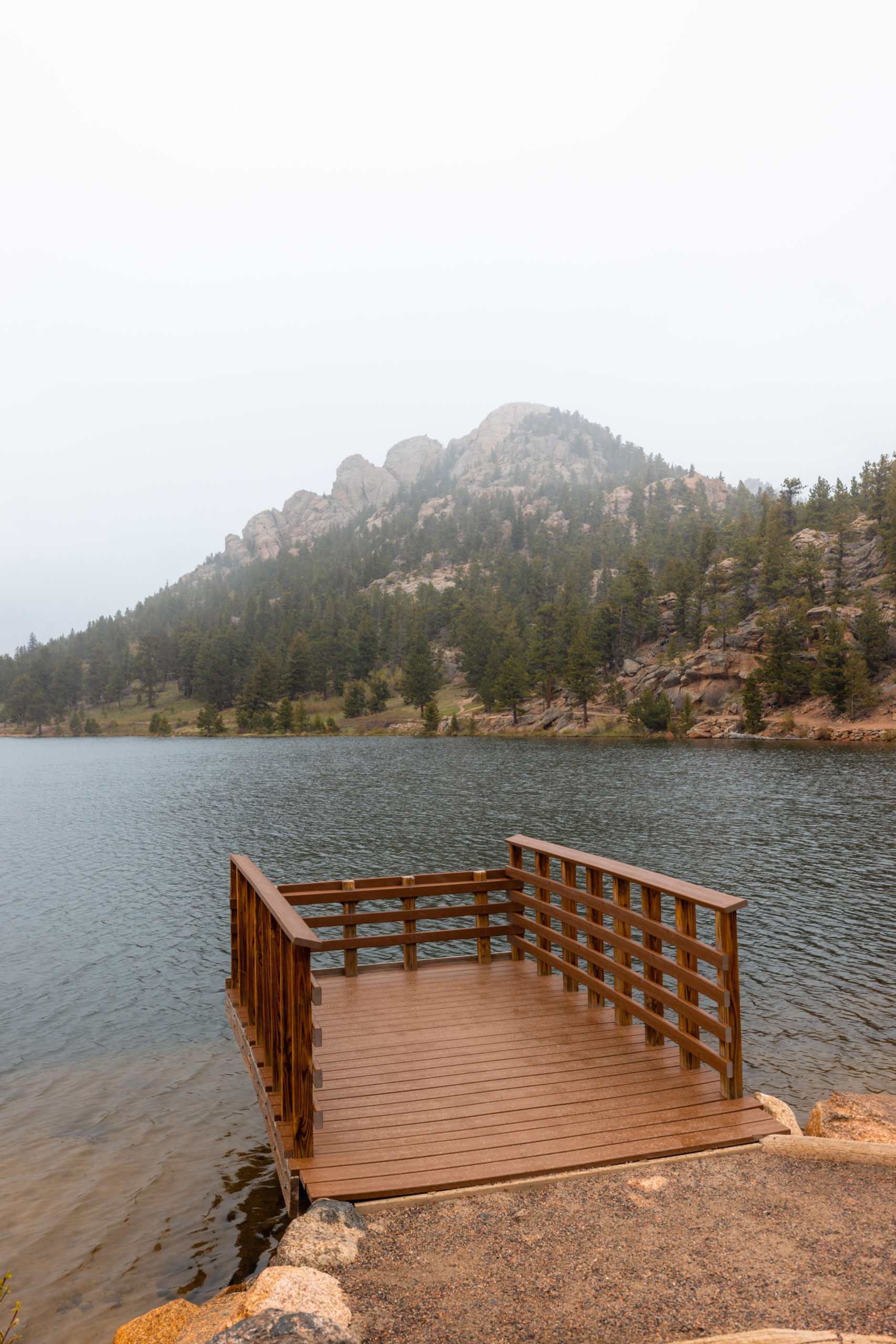 Dock at Lily Lake in Rocky Mountain National Park