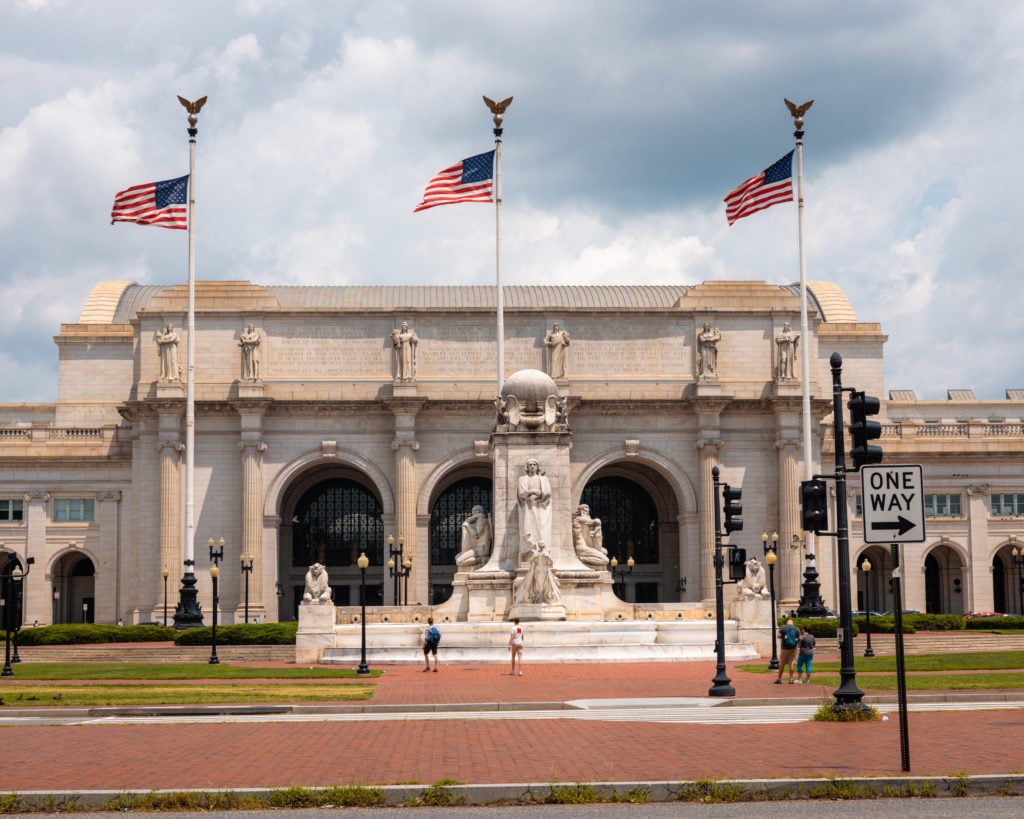 Exterior of Union Station in Washington DC