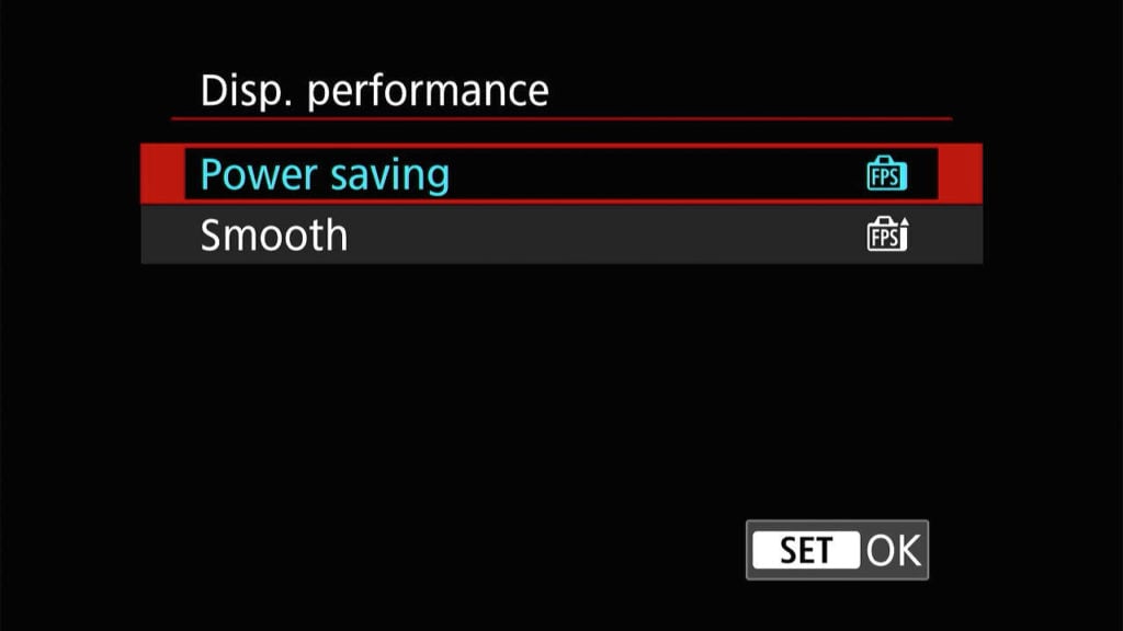 Canon R8 display performance