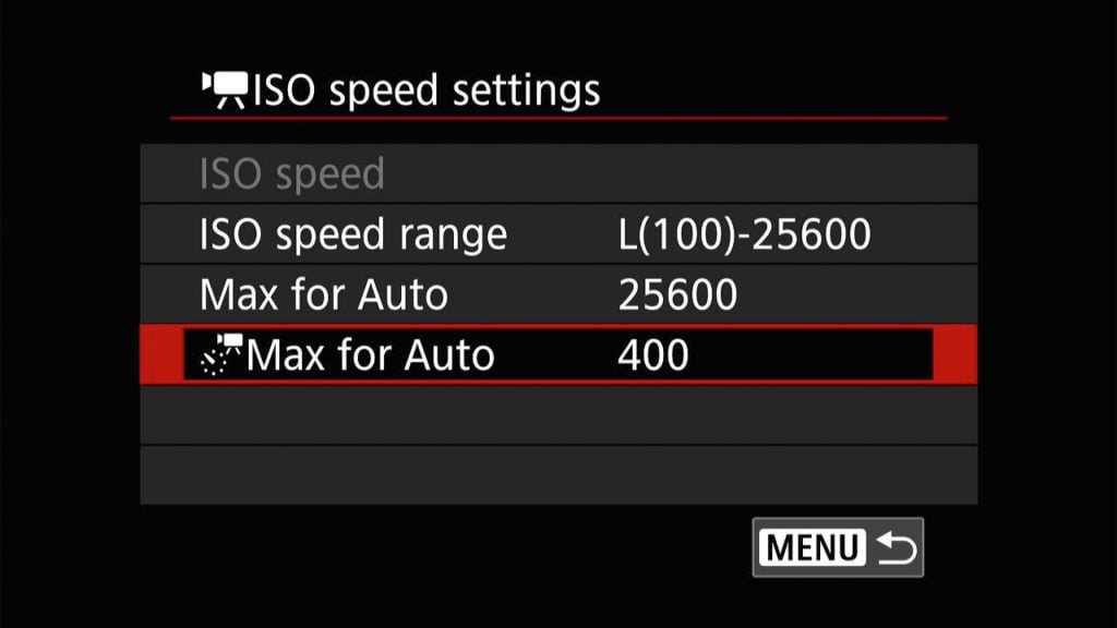 Canon R8 max ISO for timelapse