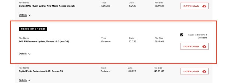 canon m50 firmware update 2024 latest version