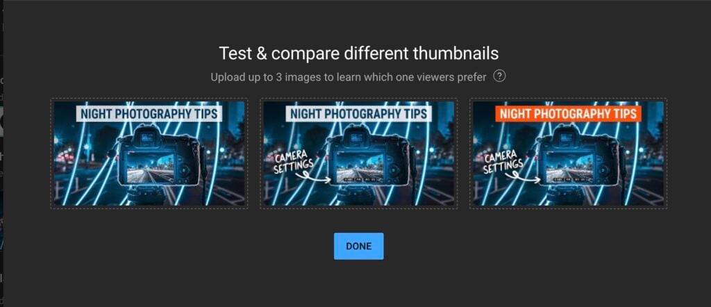 A/B testing thumbnails in YouTube